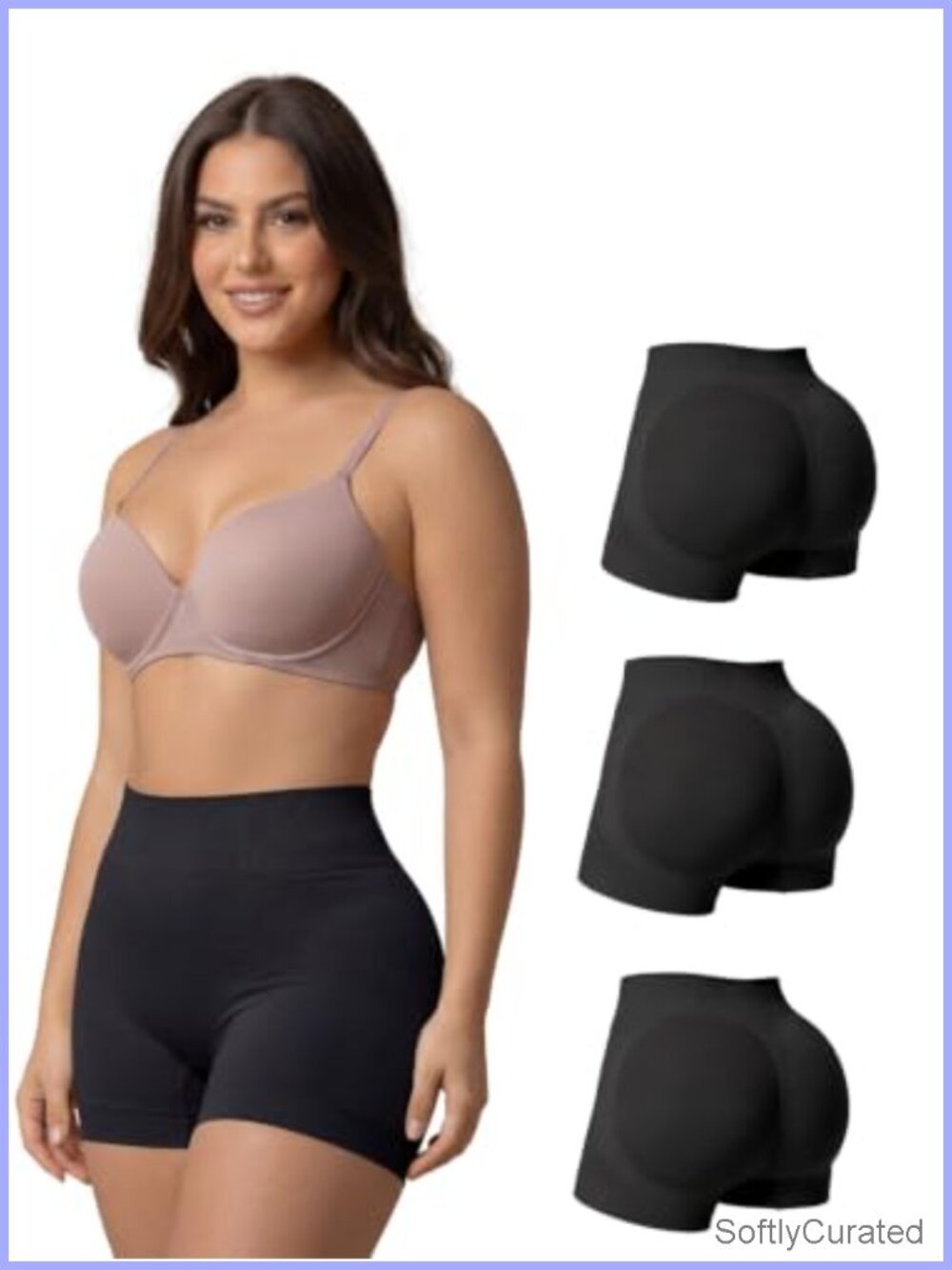 Tummy Control Boyshort High Waisted Shaping Shorts Butt Lifting 3 Pack